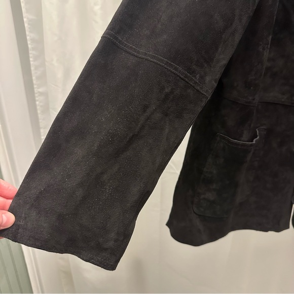 Venezia Black suede leather jacket women’s 14/16 - Picture 7 of 7